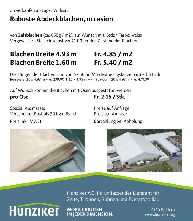 Markplatz Inserate Robuste Abdeckblachen Mit MWST Markplatz Inserate Robuste Abdeckblachen Mit MWST